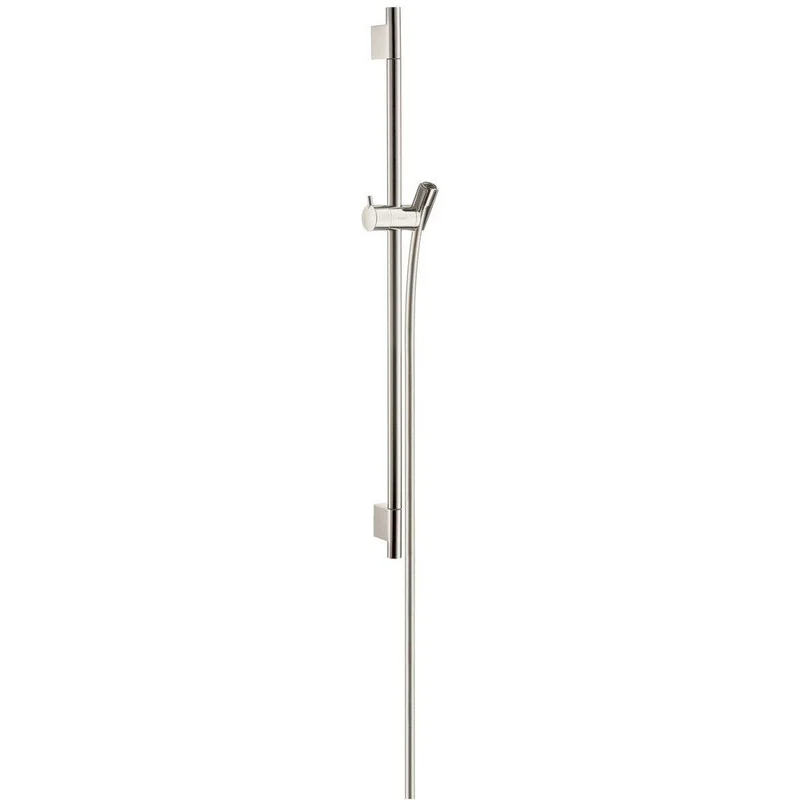 Hansgrohe Unica S 24 in. Shower Rail with Hose in Polished Nickel | Ferguson