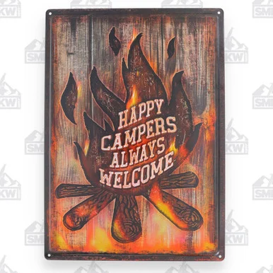 Happy Campers Always Welcome Sign REP2616