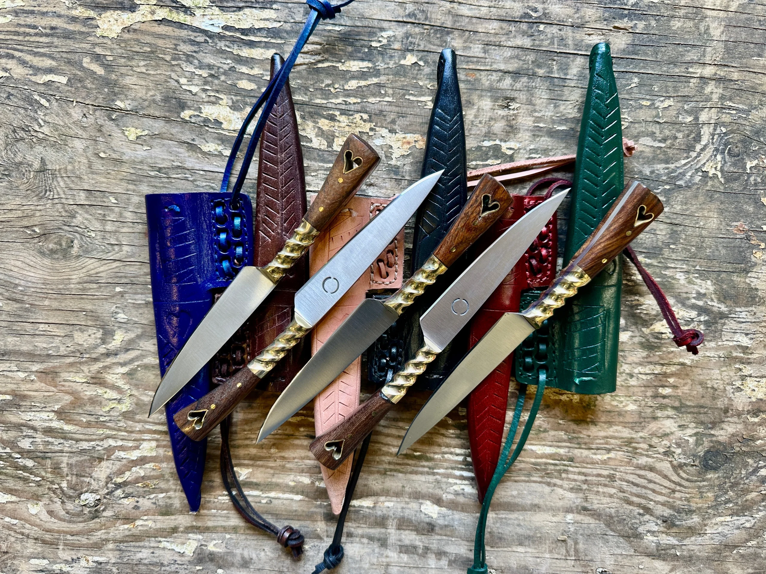 Heart Medieval Eating Knife in wood 14-15th Century