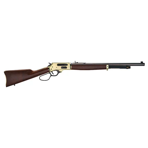 Henry Brass 45-70, 22" Blued Octagon Barrel, Side Gate, American Walnut, 4rd