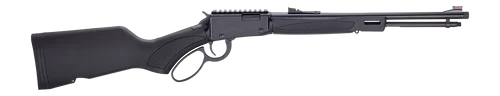 Henry H1 X Model 22 WMR, 1.65" Threaded Barrel, 1/2X28 Thread Pitch,rd Blued, Synthetic Stock, Black, Grip, Adjustable Fiber Optic Rear Sight, Fiber Optic Front Sight, 10rd