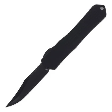 Heretic Manticore X Bowie Knife Purple Camo Carbon - 3.65in Bowie Blade Plain