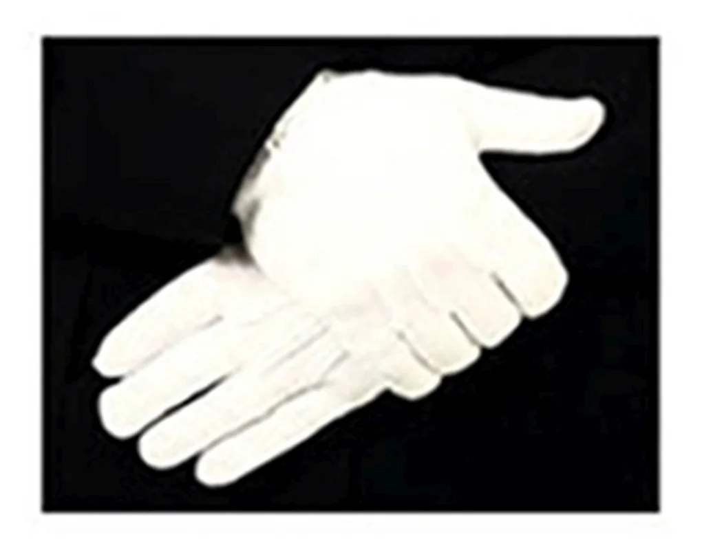Hero’s Pride Parade Slip-On Gloves – Raised Pointing – White