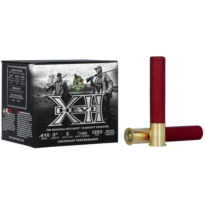 HEVI-Shot HEVI-XII Shotshells 410ga 3″ 1/2oz 1250 fps #5 25/ct