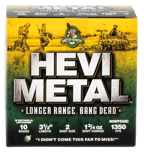 Hevishot Hevi-Metal Longer Range 10 Ga, 3.50", 1 3/4oz, 2 Shot, 25rd Box