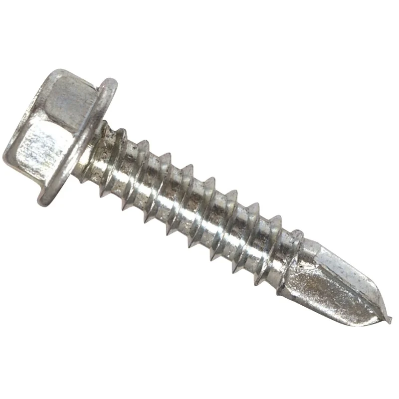 Hillman #8 – 18 x 3/4 In. Hex Washer Head Self-Drilling Sheet Metal Screw (100 Ct.)