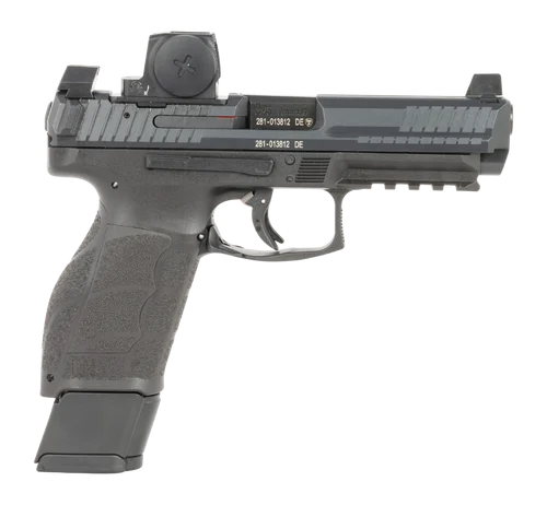 HK VP9A1 F 9mm, 4.5" Barrel, Matte Black, Front Tritium, 20rd and 17rd Mags, Vortex Defender Red Dot