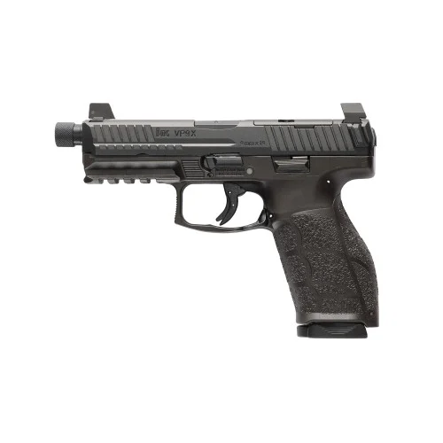 HK VP9A1 X Crossover Tactical 9mm, 4.7" Threaded Barrel, Matte Black, Suppressor Height 3-Dot, Tritium Front, Optics Ready, 20rd-17rd Mags