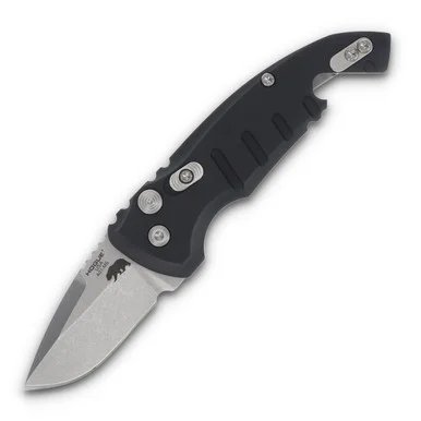 Hogue A01-Microswitch Automatic Knife 1.95in Tumbled Drop Point Blade AUHG24120