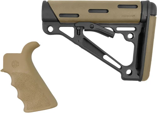 HOGUE AR-15 GRIP & OVERMOLDED COLLAPSIBLE STK COMMERCIAL FDE