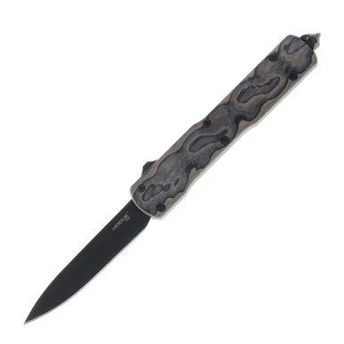 Hogue Counterstrike Out-the-Front Automatic Knife (Black Drop Point, Dark Earth G-Mascus) AUHG34877