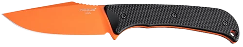Hogue Extrak 3.30" Fixed Clip Point Plain Blaze Orange Cerakote CPM M4 Tool Steel Blade, Black Textured G10 Scales Handle
