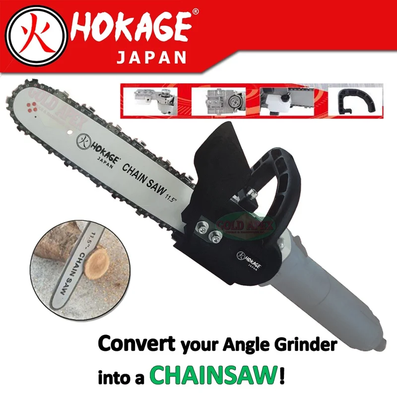Hokage Chainsaw Stand Attachment for 4″ Angle Grinder