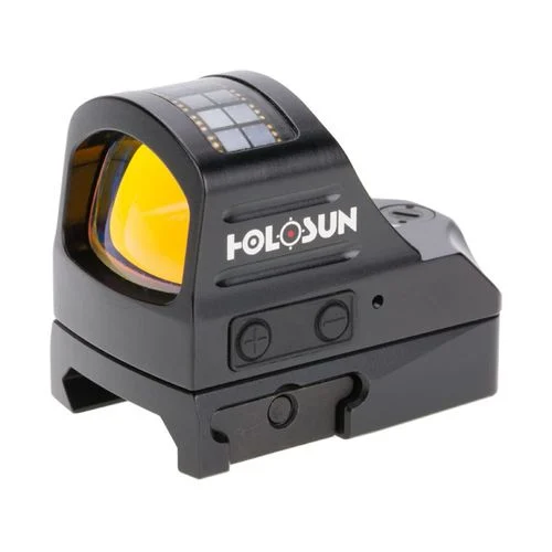 Holosun Reflex Sight 1x Selectable Reticle Weaver-Style Mount Solar/Battery Powered Matte