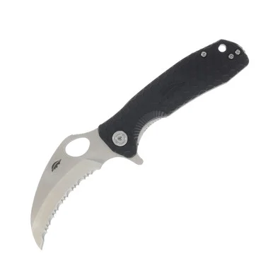 Honey Badger Knives Medium Claw Black 3in Satin Serrated Blade HB1131
