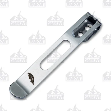 Honey Badger Replacement Pocket Clip for Large Folding Knifes Silver Stainless Steel HB5083