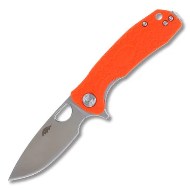 Honey Badger Small Drop Point Folding Knife 8CR13MoV/Orange HB1035
