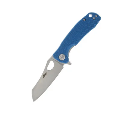 Honey Badger Small Folding Knife Satin D2 Wharncliffe/Blue HB1170