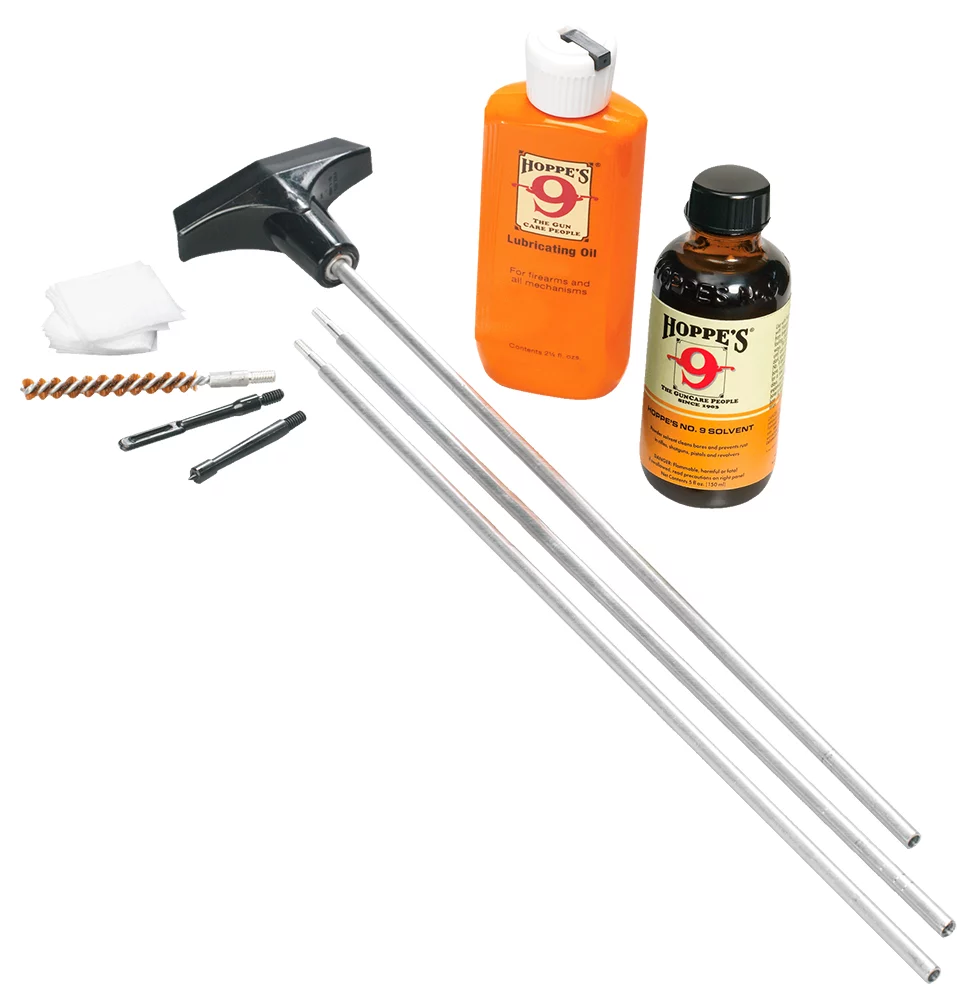 Hoppe’s U22 Rifle Cleaning Kit 22/257 Cal, Includes Storage Box