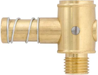 Horn measure valve,brass, accepts 10-1mm threaded spouts