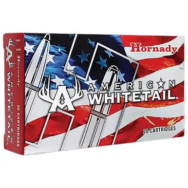 Hornady American Whitetail 308 Winchester Rifle Ammo 20 Rounds Brass Centerfire 165 Grain Interlock SP 80904