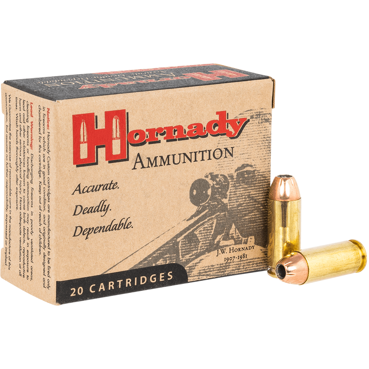 Hornady Custom 10mm Auto 180 Grain HP XTP Defensive Ammunition