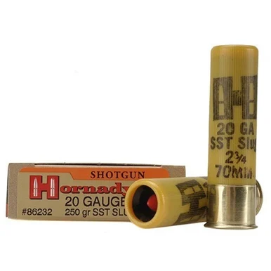 Hornady SST 20 Gauge Ammunition 250 Grain 5 Rounds2.75" SST Slug FTX 86232