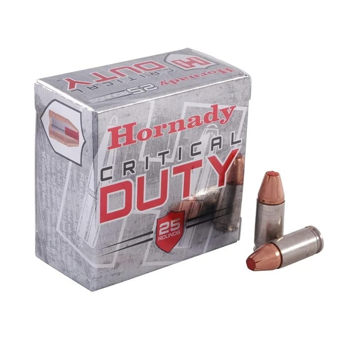 HORNADYCRITICAL DUTY AMMO 9MM LUGER +P 124GR FLEXLOCK