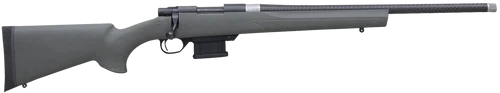 Howa 1500 Mini Action 6.5 Grendel 20" Black Carbon Fiber Threaded Barrel, Black Drilled & Tapped Steel Receiver, Fixed HTI Green Synthetic Stock