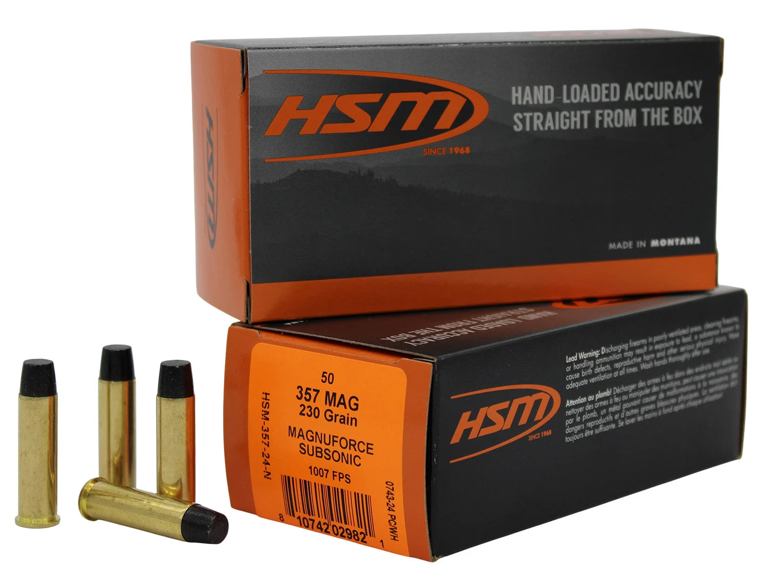HSM.357 Magnum 230 gr Solid ammo