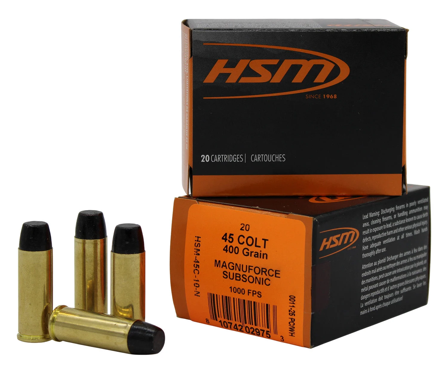 HSM.45 Long Colt 400 gr Solid ammo