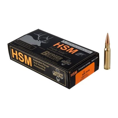 HSM BER308168VLD Trophy Gold Berger Hunting VLD Match168 Grain .308 Win / 7.62x51mm
