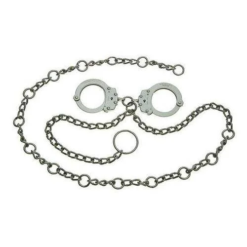 Humane Restraint Waist Chain with Cuffs in Front