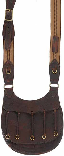 Hunting Pouch, elk tanned leather, 11" by 10", plain front flap with game keepers