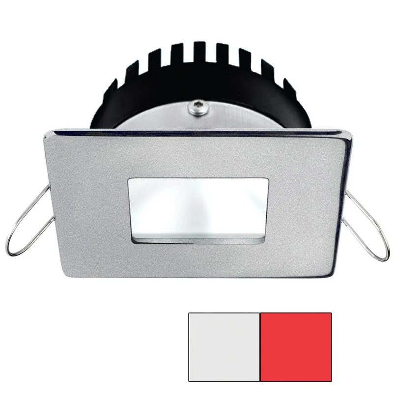 i2Systems Apeiron PRO A506 – 6W Spring Mount Light – Square/Square – Cool WhiteRed – Brushed Nickel Finish [A506-44AAG-H]