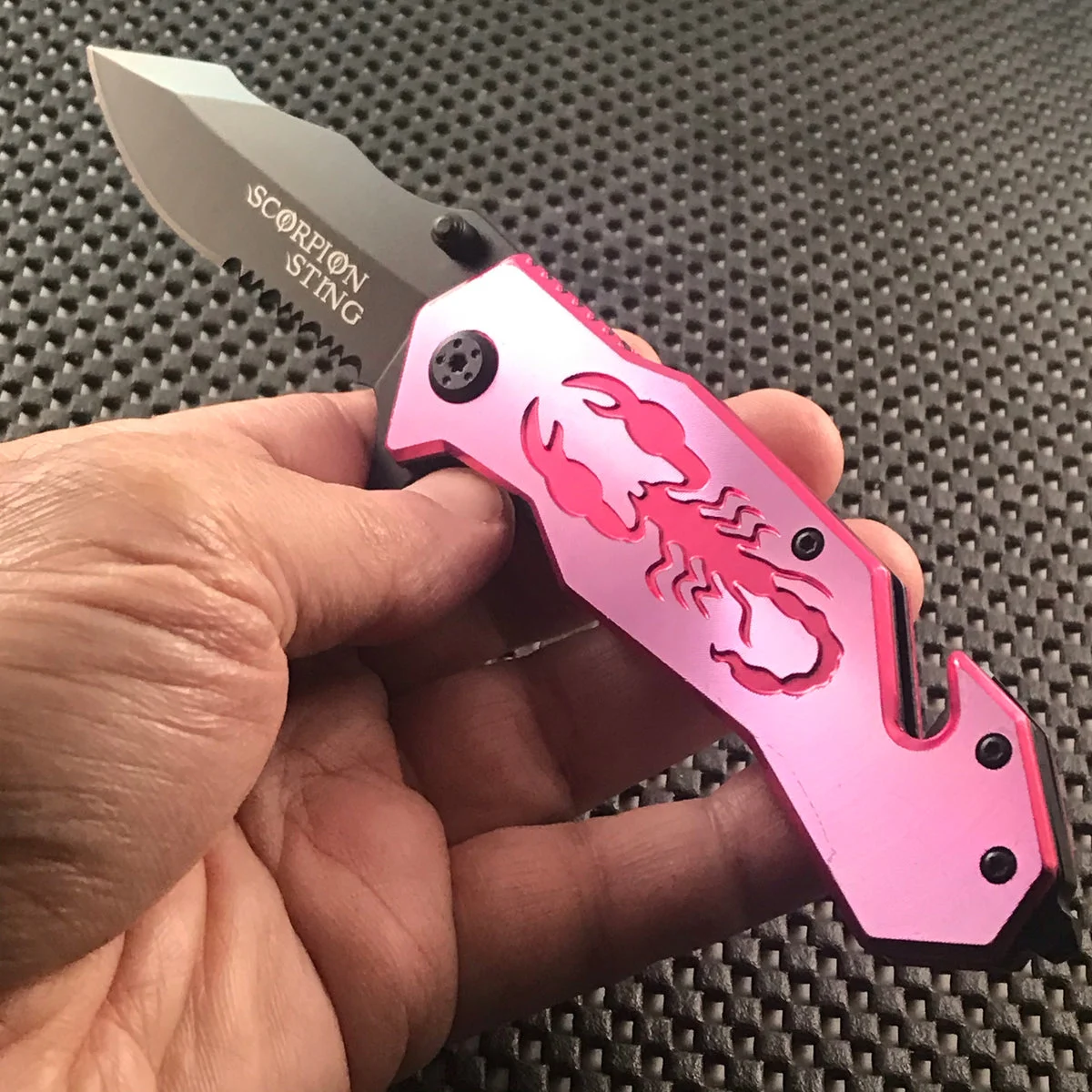 6.5″ Tac Force Pink Scorpion Spring Assisted Rescue Fantasy Pocket Knife