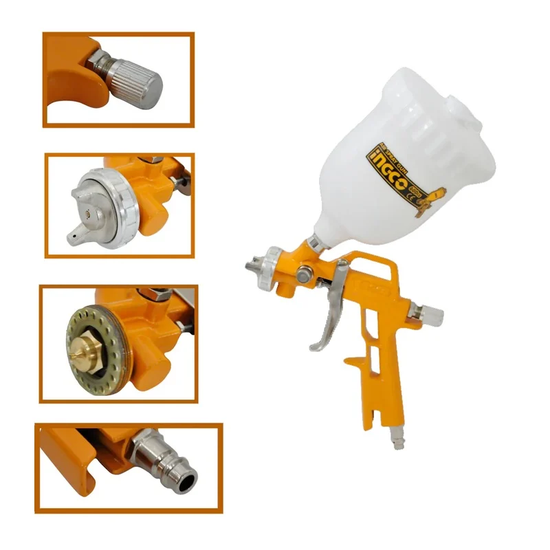 Ingco ASG240613 Paint Spray Gun Gravity Type 600cc [High Velocity]