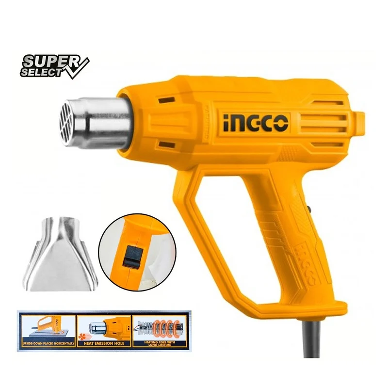 Ingco HG2000385 Heat Gun / Hot Air Gun 2000W (SS)