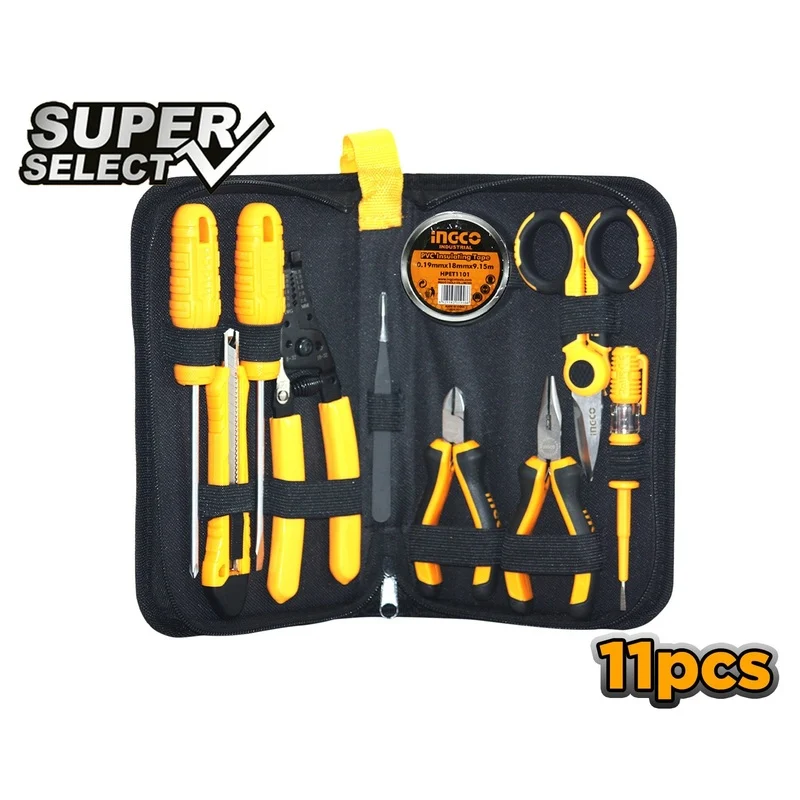 Ingco HKETS0111 11pcs Electricians Tool Kit Set (SS)
