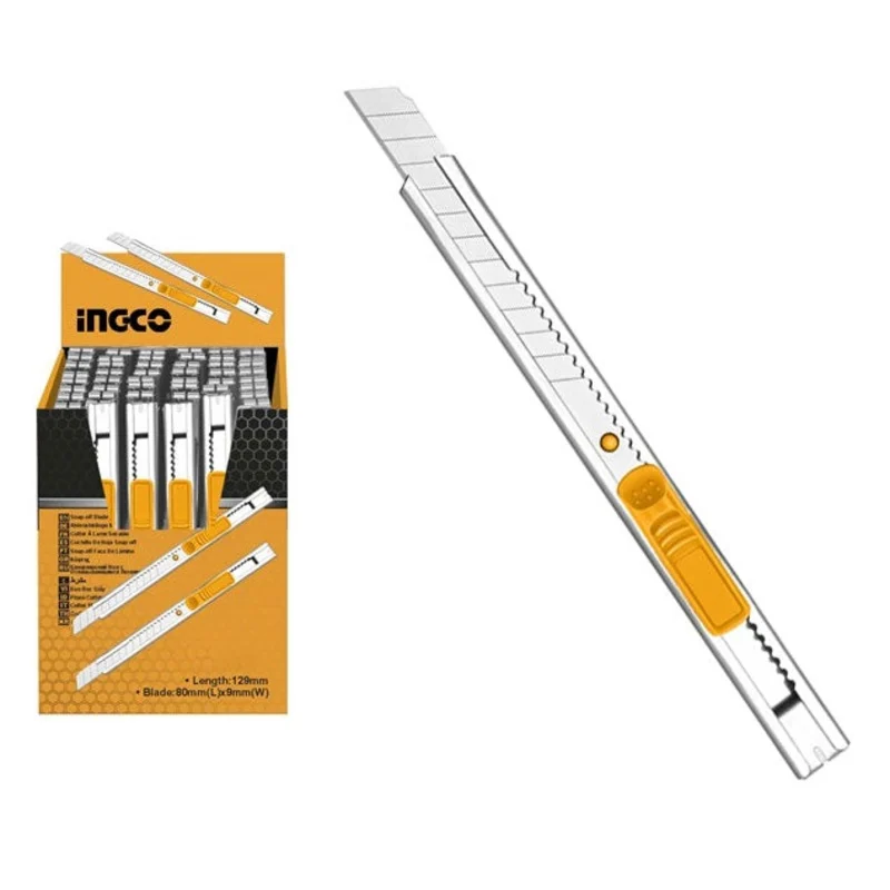 Ingco HKNS1806 Snap Off Blade Cutter Knife (Stainless Steel Body)