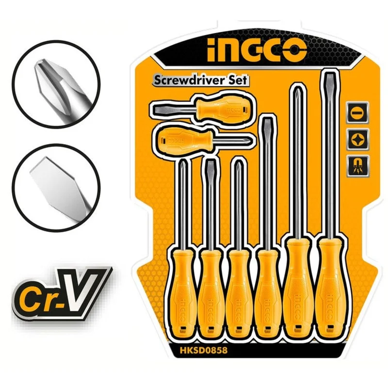Ingco HKSD0858 8pcs Screwdriver Set