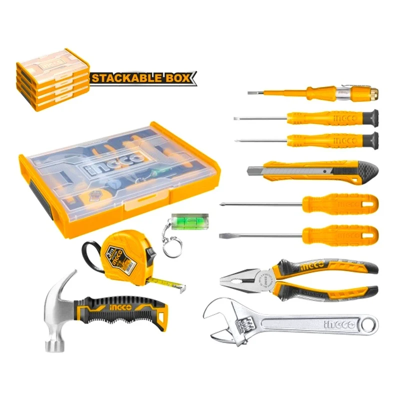 Ingco HKTV01H111 11pcs Household Hand Tools Set