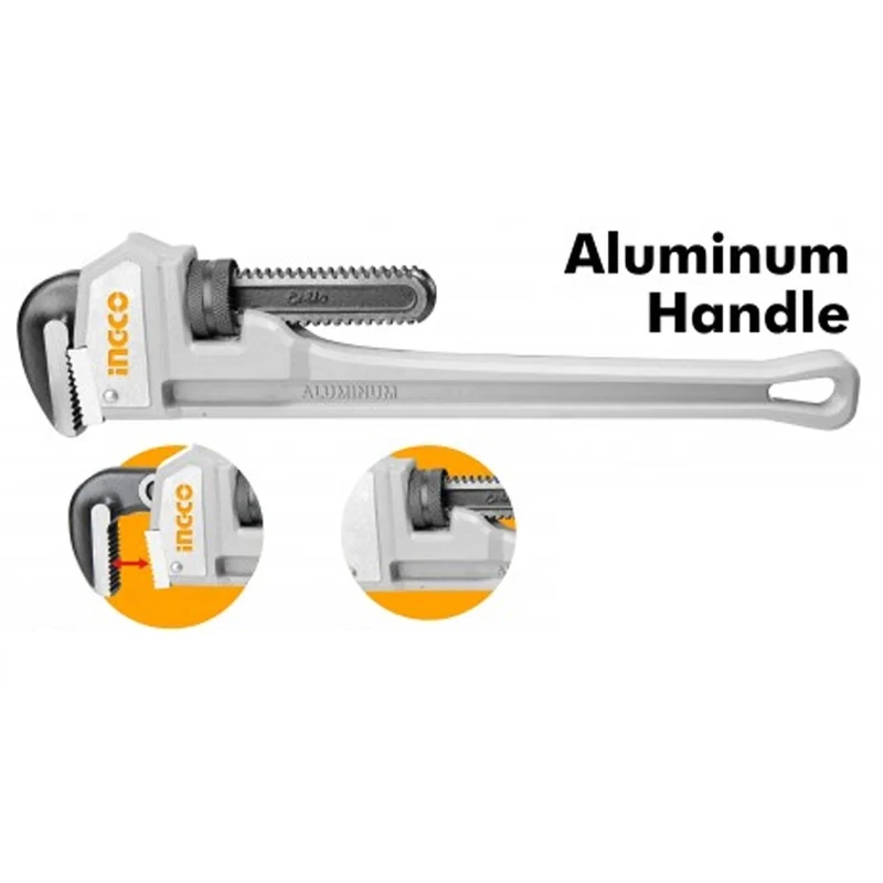 Ingco Pipe Wrench (Aluminum Handle)