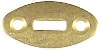 Inlay, Slotted Oval, 1.11" by 0.55", brass 0.062" thickslot is 0.103" by 0.365"