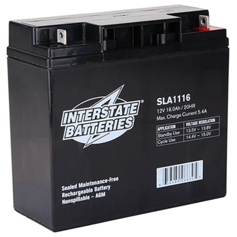 Interstate Battery 12 Volt 18 Amp Sealed Lead Acid Wheelchair Battery (Set of 2) (SLA1116)