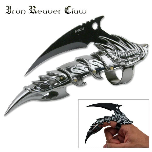 Iron Reaver Claw Fantasy Ring Finger Knife (MC-1026BK)