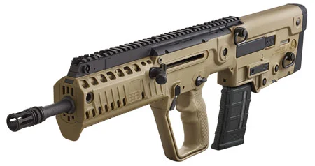 IWI US XFD16 Tavor X95 5.56x45mm NATO Caliber with 16.50″ Barrel, 30+1 Capacity, Flat Dark Earth Metal Finish, Flat Dark Earth Fixed Bullpup Stock & Polymer Grip Right Hand