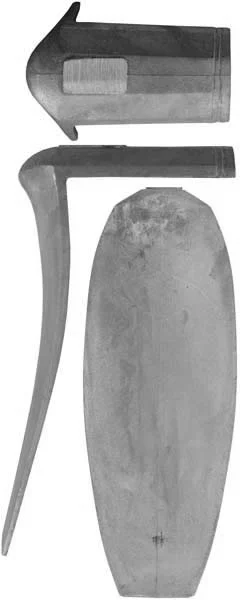 J.P. Beck Lancaster or Lebanon Style Buttplate,wax cast steelOverall length 5", width 1-15/16", comb 2-19/32"
