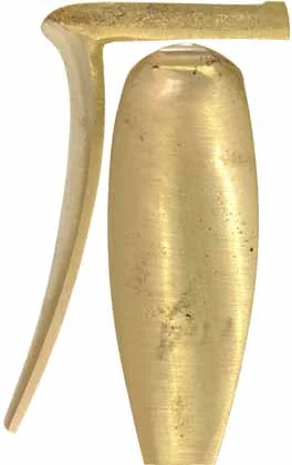 J.P. Beck Style Buttplate, sand cast brassOverall length 4-1/2", width 1-5/8", comb 2-1/2"