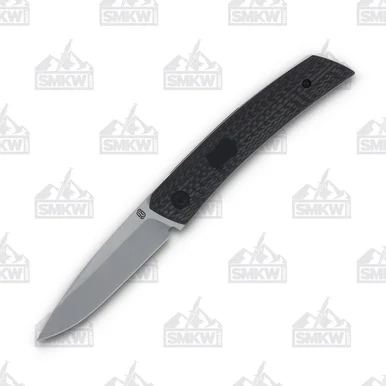 Jared Oeser F22 KickStop Folding Knife Black M390 Carbon Fiber JOFCF2